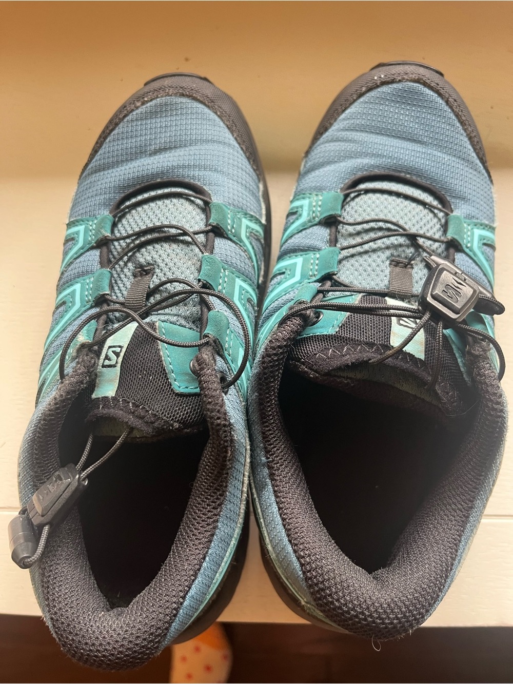 Salomon Speedcross Junior Kids Trail Running Shoes Teal Blue Black Size 2 - Picture 7 of 7